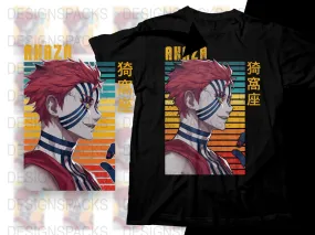 Akaza Striped Face Retro Aesthetic Anime Png Digital Download