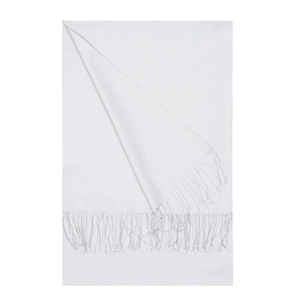 Aker Double-Sided Silk Hijab Shawl #370 Silvery White