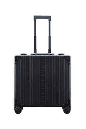 Aleon 17" Aluminum Hardside Deluxe Rolling Wheeled Business Briefcase (Onyx) Black