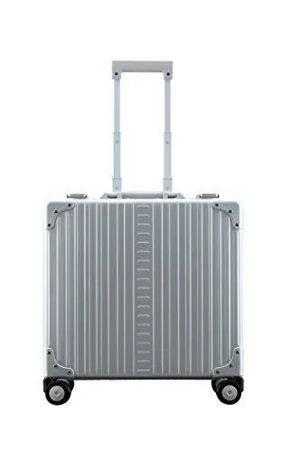Aleon 17" Deluxe Rolling Wheeled Aluminum Hardside Business Briefcase (Platinum) Silver