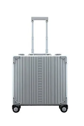 Aleon 17" Deluxe Rolling Wheeled Aluminum Hardside Business Briefcase (Platinum) Silver