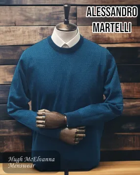 Alessando Martelli TEAL Crew Neck Sweater