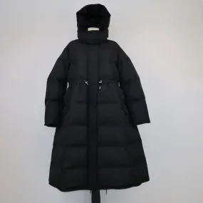 Alexander McQuee Black Oversized Hooded Puffer Coat