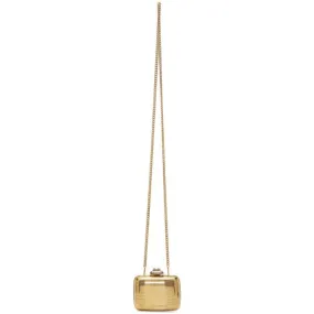 Alexander McQueen Gold Metal Mini Clutch