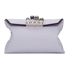 Alexander McQueen Purple Four Ring Jewelled Clutch