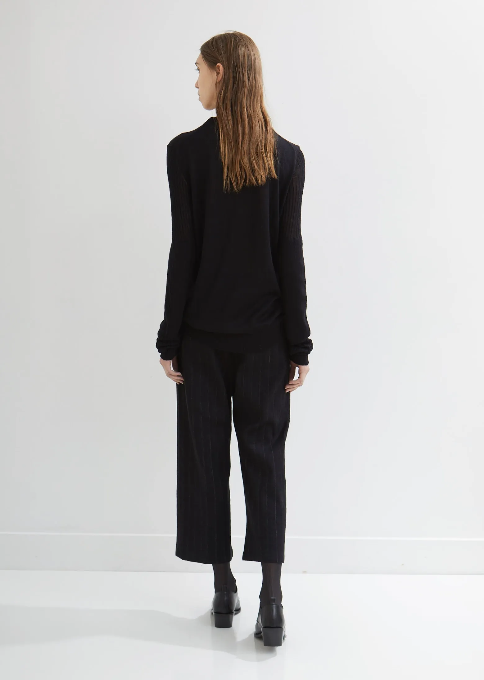 Algernon Linen and Wool Pinstriped Trousers