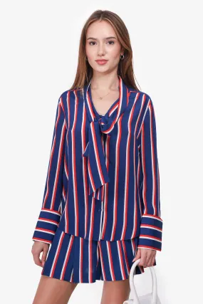 Alice   Olivia Blue/Red Striped Short Set Size XS/0