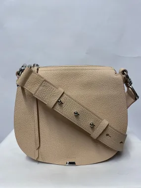 All Saints Captain Lea Leather Round Cross Body Bag Peach Pink 1 NWOT