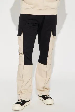 All You Nylon Cargo Flare Pants - Black/combo