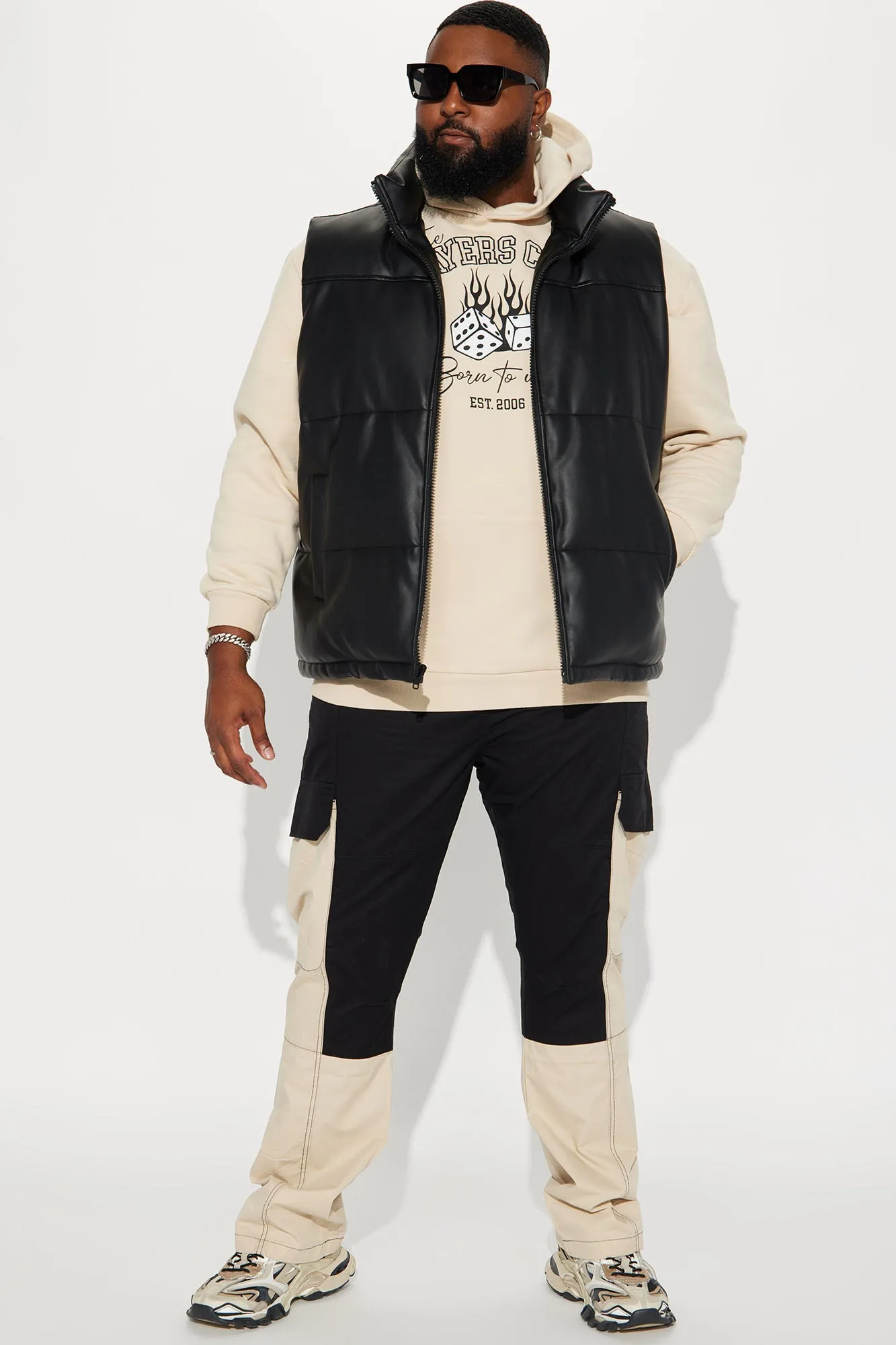 All You Nylon Cargo Flare Pants - Black/combo