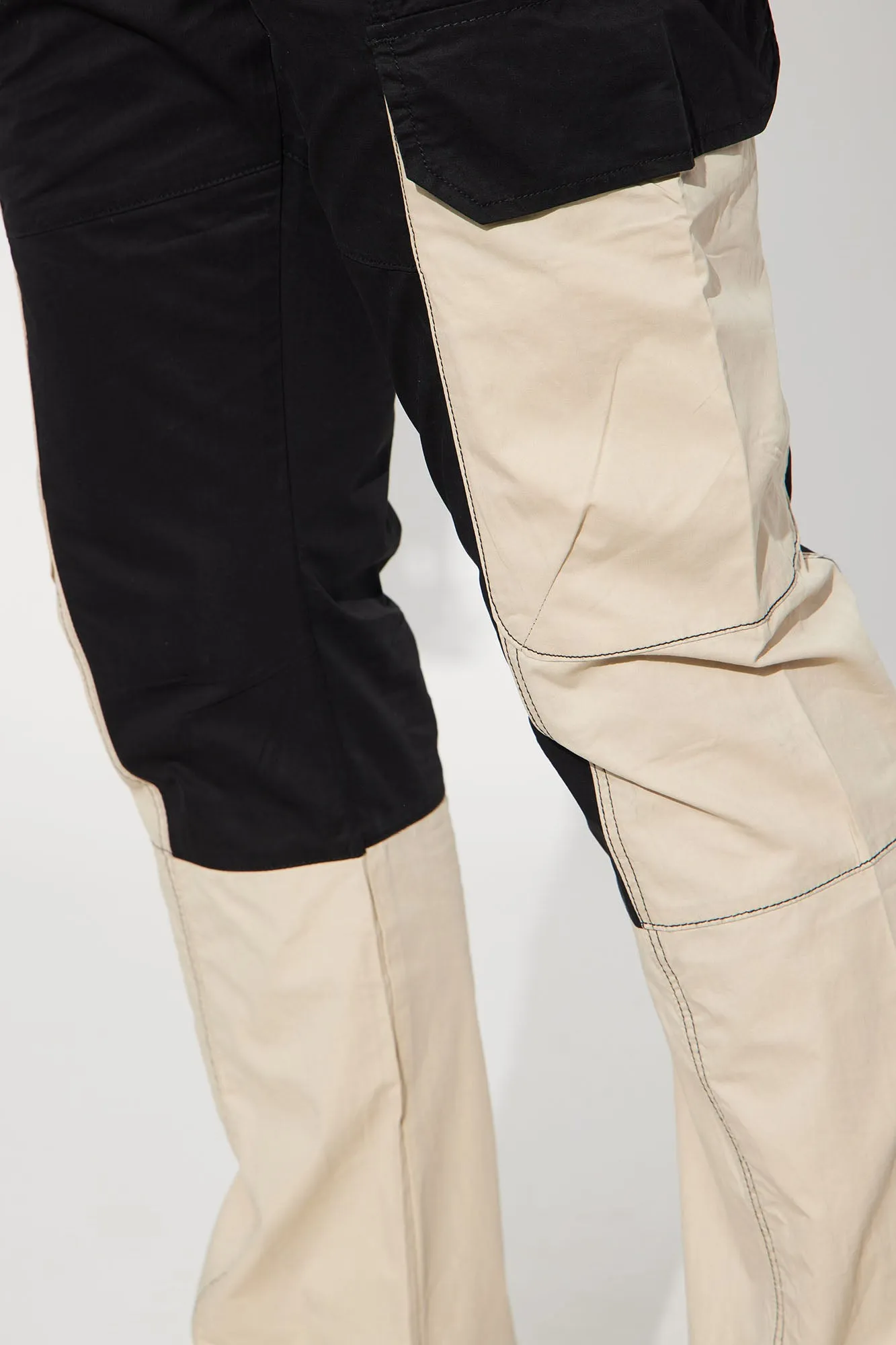 All You Nylon Cargo Flare Pants - Black/combo