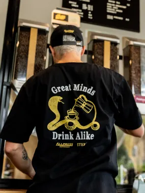 Allpress X Thrills Great Minds Drink Alike Oversize Pocket Tee - Black