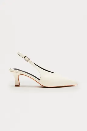 Allura Kitten Heel Pumps - White
