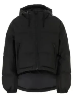 Alps Hooded Puffer Quilted Technical Taffeta Padding Black