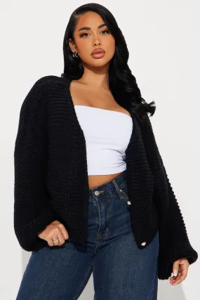 Always In A Mood Cardigan Sweater - Black