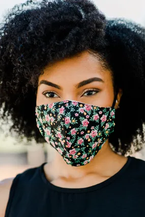 Always With You Black Ditsy Floral Washable Face Mask