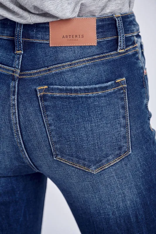 Alyssa High Rise Ankle Skinny With Double Fray Hem