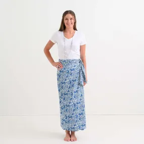 Amaranth Blue Wrap Skirt