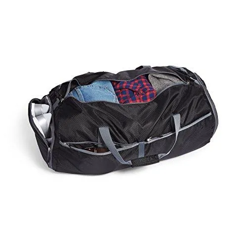 Amazonbasics Packable Travel Duffel, 27-Inch, Black