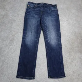 American Eagle Mens Jeans Straight Leg Airflex Stretch Mid Rise Blue W36XL32