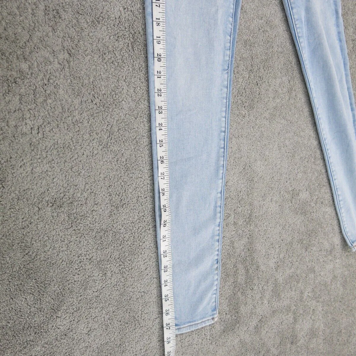 American Eagle Women Skinny Leg Jeans Next Level Stretch Mid Rise Pockets Blue 2