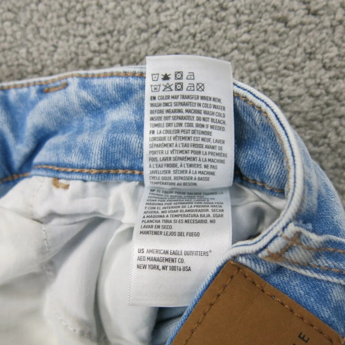 American Eagle Women Skinny Leg Jeans Next Level Stretch Mid Rise Pockets Blue 2