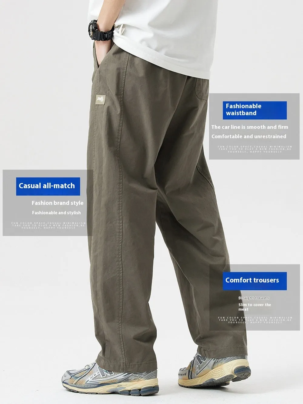 American High Street Summer Thin Pure Cotton Casual Pants