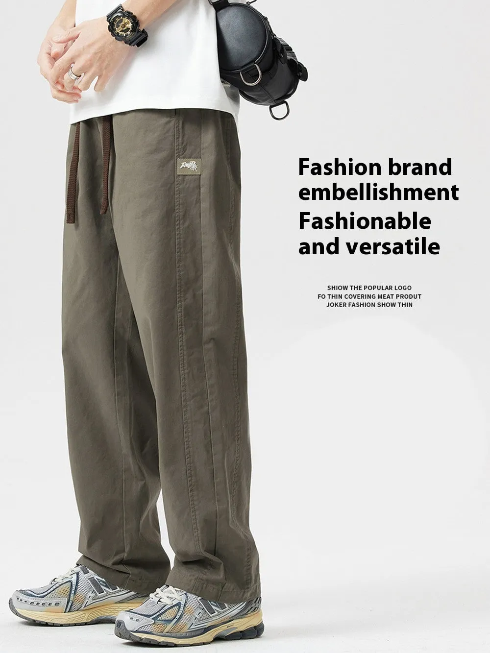 American High Street Summer Thin Pure Cotton Casual Pants