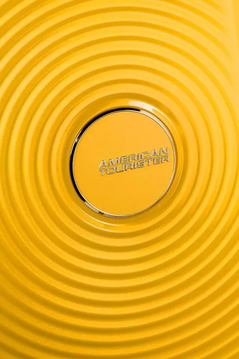 American Tourister Soundbox 77cm Large Spinner-Expandable | Golden/Yellow