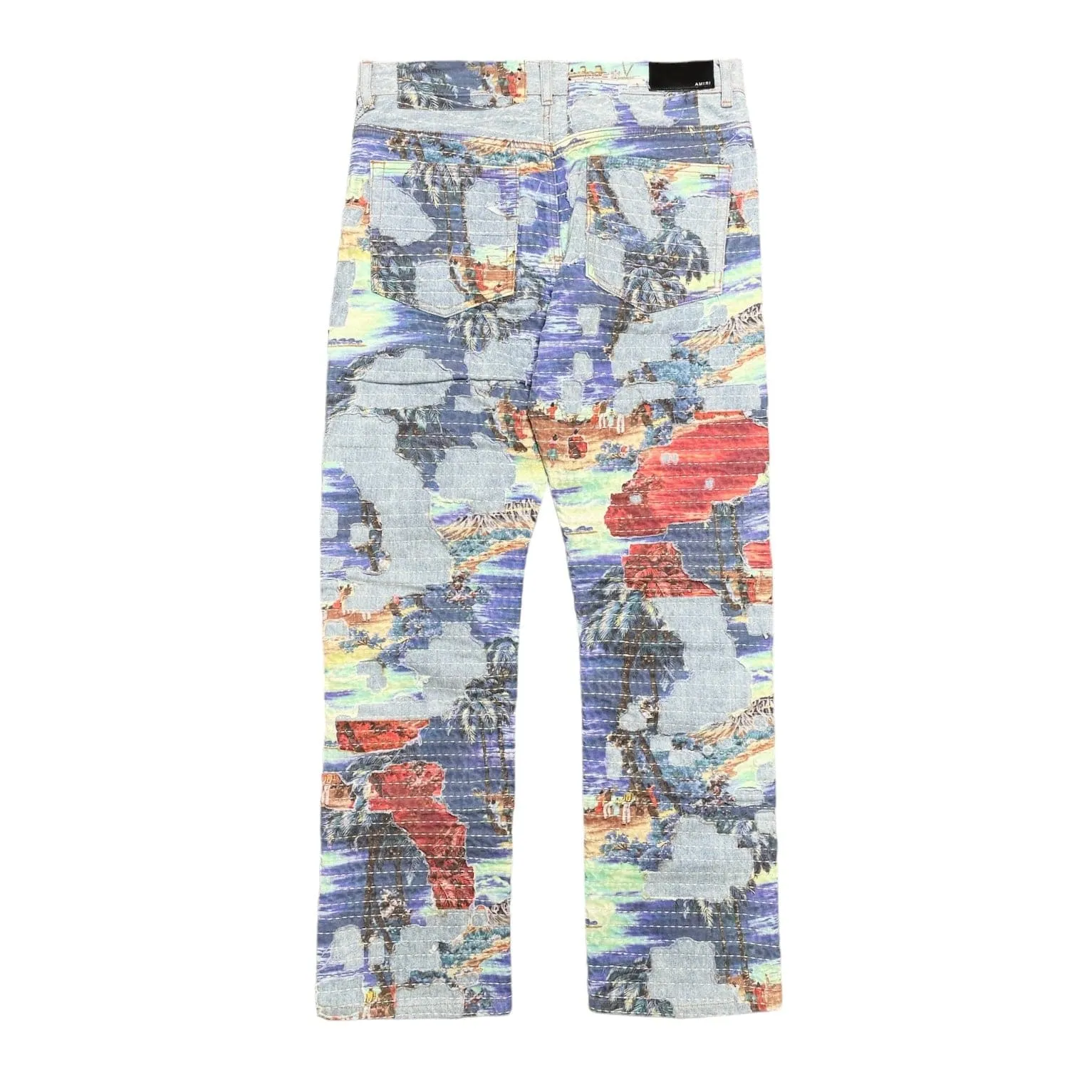 Amiri Aloha Boro Distressed Jeans Stone Indigo
