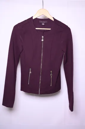 Amisu Purple Zipper Jacket