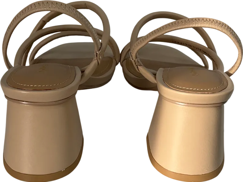 & Other Stories Beige Strappy Block Heel Sandals UK 3 EU 36 👠