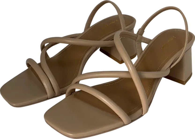 & Other Stories Beige Strappy Block Heel Sandals UK 3 EU 36 👠