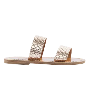 ANDROS FLAT SANDALS IN TEXTURED LEATHER