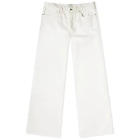 Anine Bing Hugh Wide Leg Jeans, white