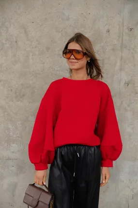 Anke sweater deep red