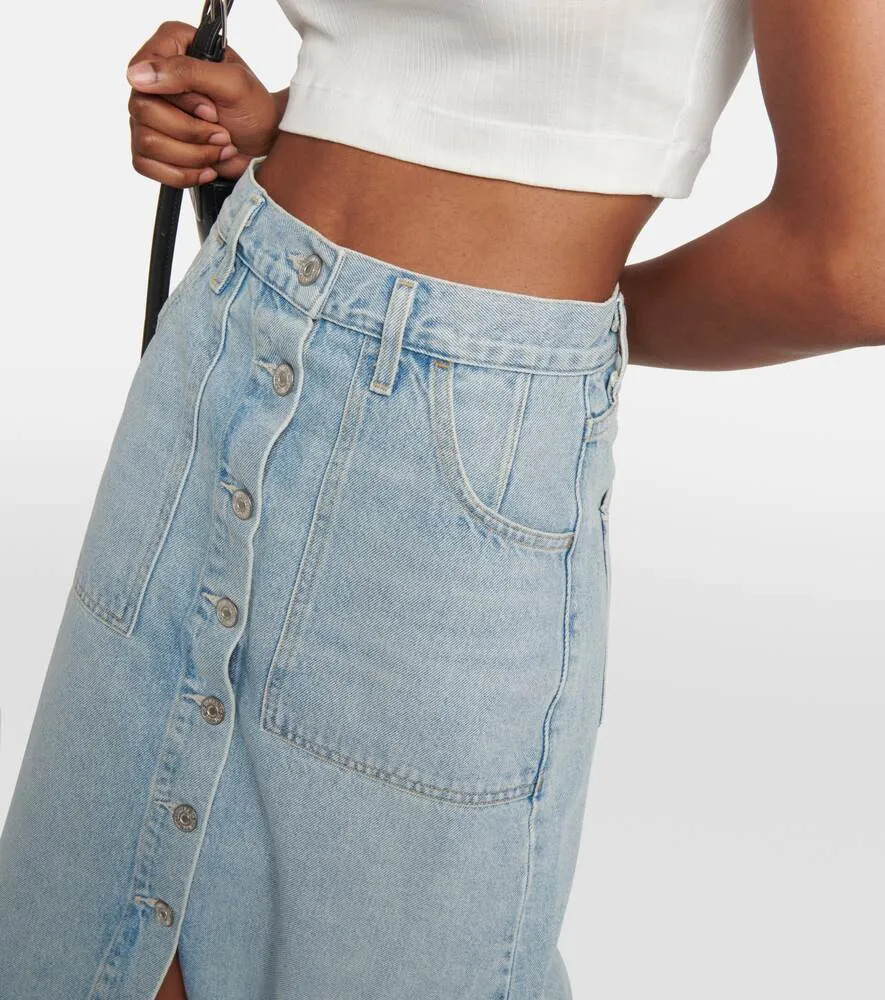 Anouk high waist denim midi skirt CITIZENS OF HUMANITY, blue