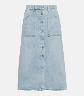 Anouk high waist denim midi skirt CITIZENS OF HUMANITY, blue