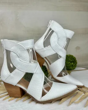 Anthem White Reptile Booties