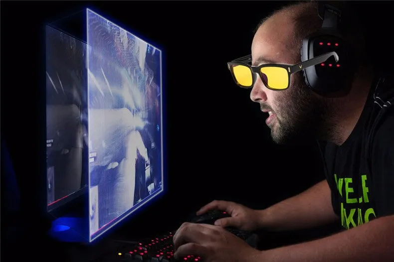 Anti Blue Rays Gaming Glasses with 100% UV400 Radiation-resistant