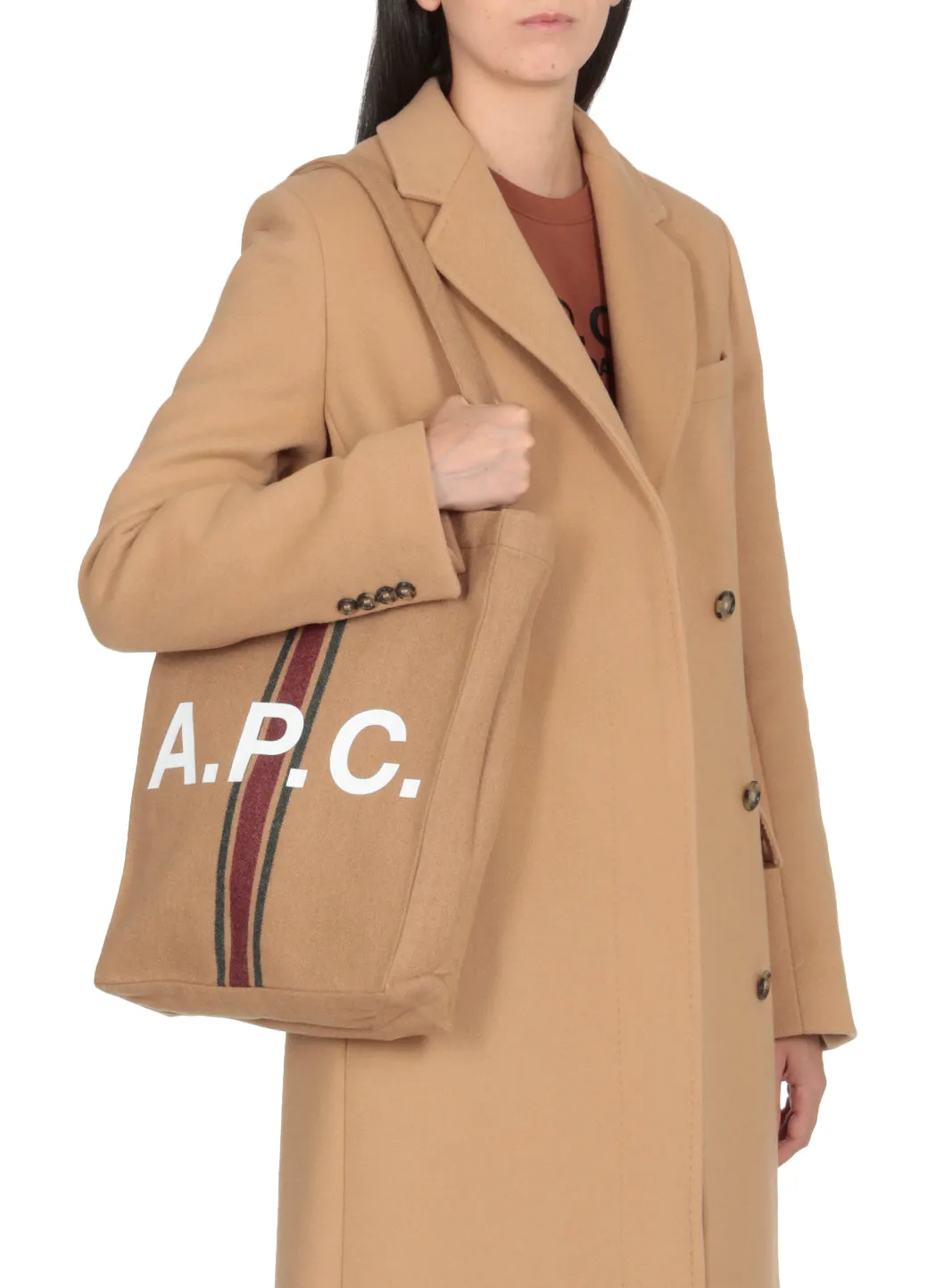 A.P.C. Lou Logo Print Tote Bag