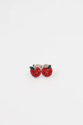 Apple Stud Sterling Silver Earrings