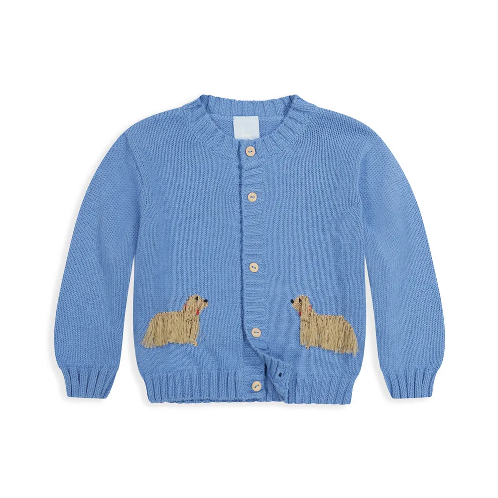 Applique Hardy Cardigan -- Blue
