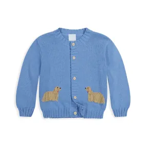 Applique Hardy Cardigan -- Blue