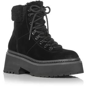 Aqua Womens Thea Suede Zipper Winter & Snow Boots