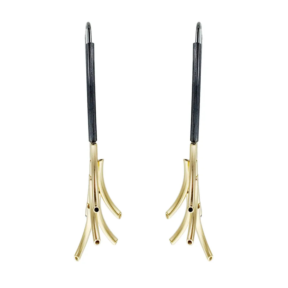Arched Golden Twig Earrings By Tip To Toe