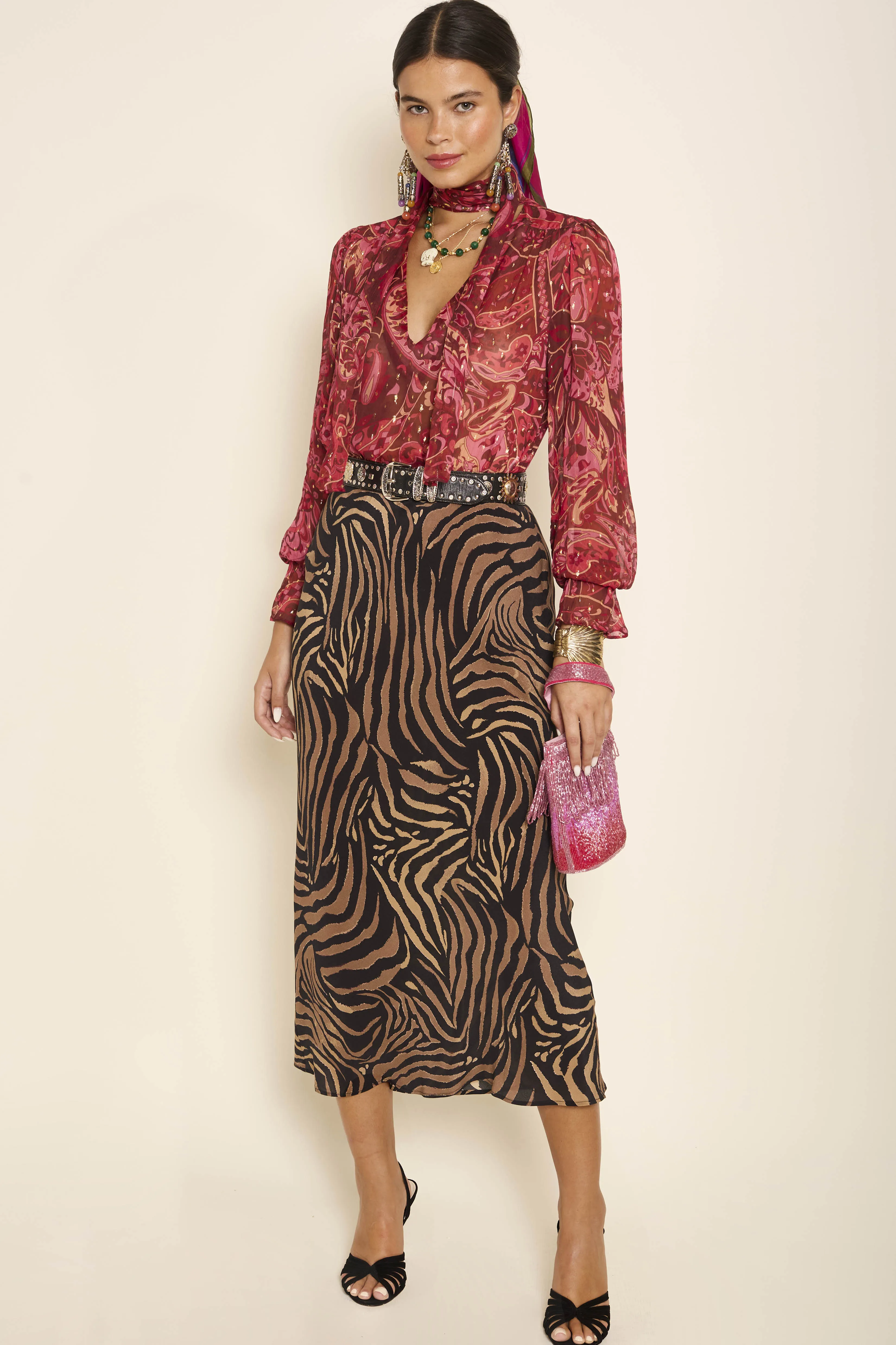 ardith - tiger patchwork black