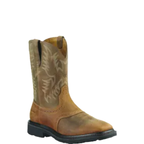 Ariat Men's Sierra Aged Bark Wide Square Steel Toe Work Boots 10010134