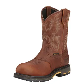Ariat Mens Workhog Waterproof Composite Toe Work Boot Dark Copper