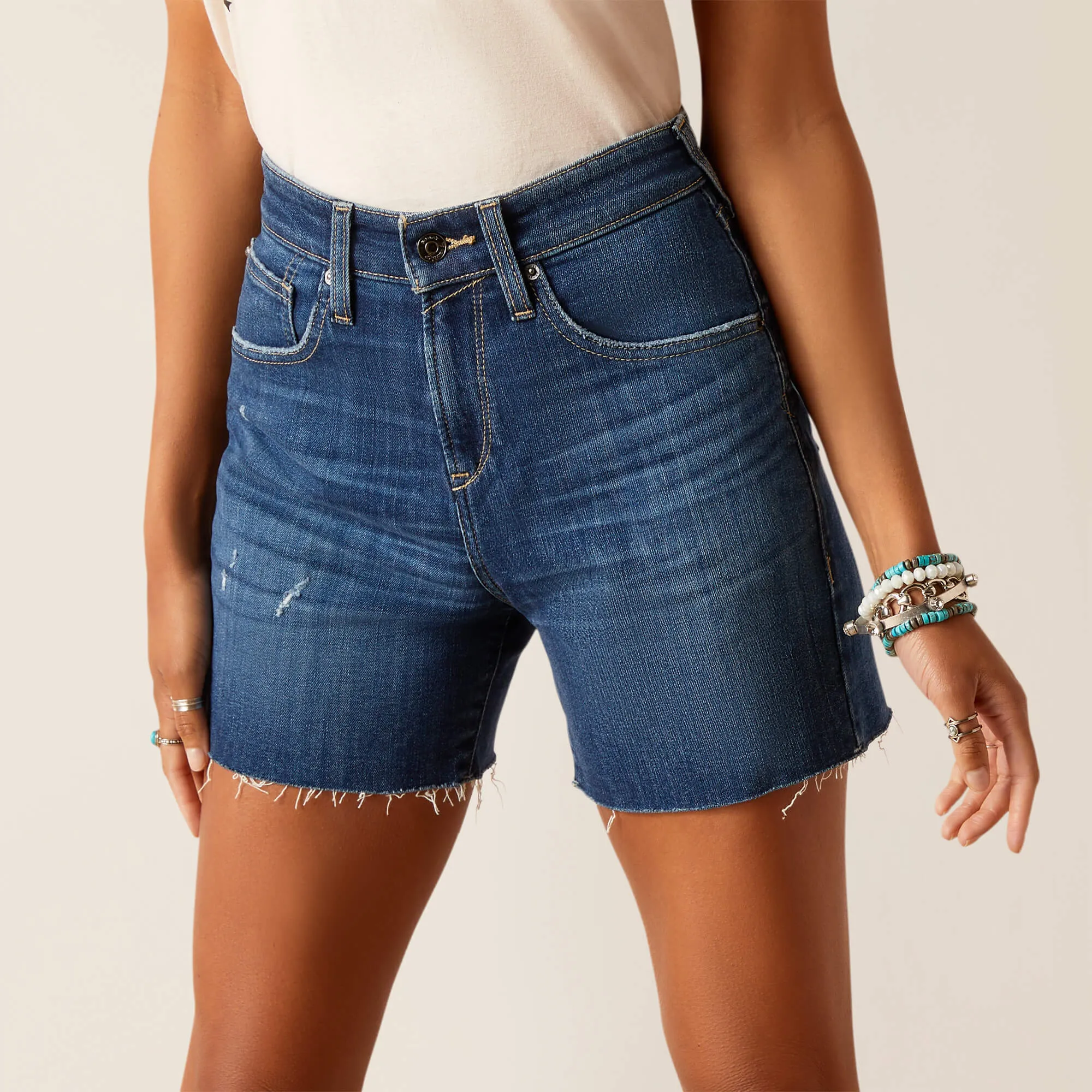 Ariat Women's Ultra High Rise Jazmine Denim Shorts in Athena Wash